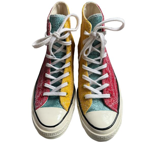 Converse x JW Anderson Chuck 70 Hi Top Glitter Barbosa Cherry M6 W8 - Picture 3 of 15